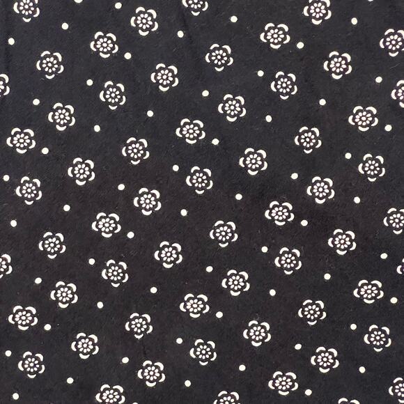 Lands End Skirt Plus 2X Black Floral Pull On Elastic Waist Casual Cottagecore Ne - Picture 4 of 7